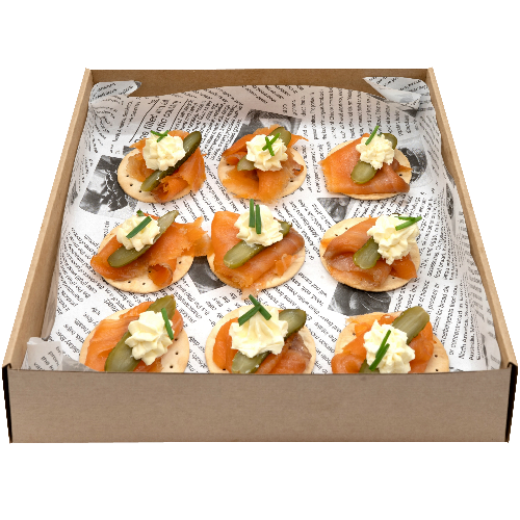 Smoked Salmon and Cream Cheese with Crackers(1pc) の画像