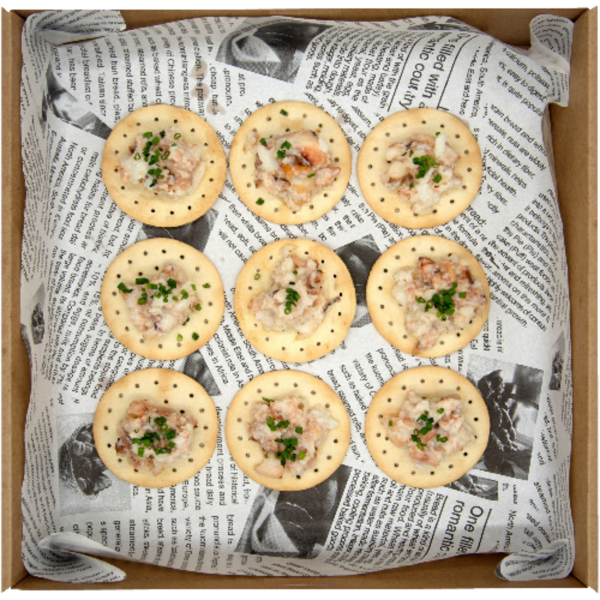 Picture of Crab Meat and Cucumber on Crackers(1pc)