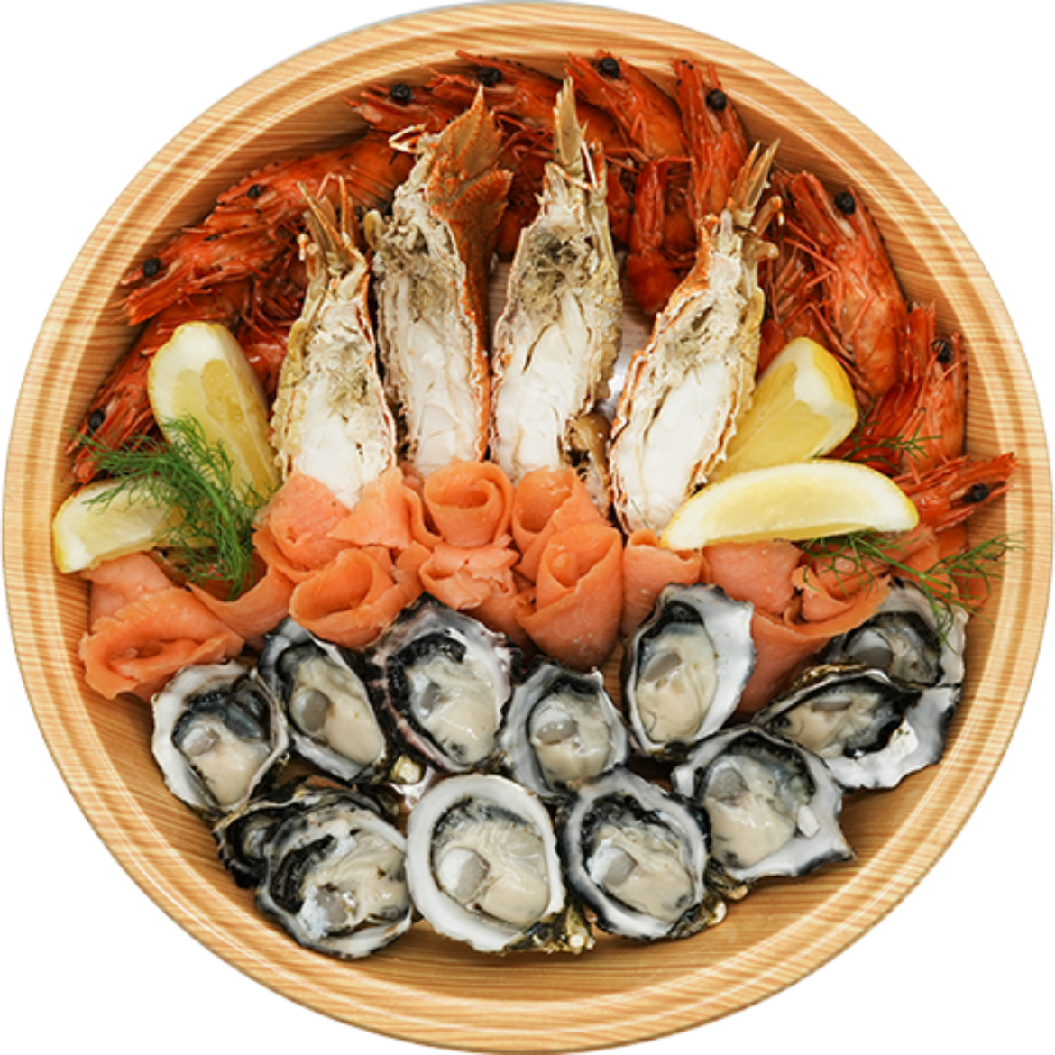图片 Premium Seafood Platter(Smoked Salmon 200g, Moreton Bay Bug x 2pcs, Natural Oyster x 1 dozen, Cooked Prawn x 10-12pcs)(GF)