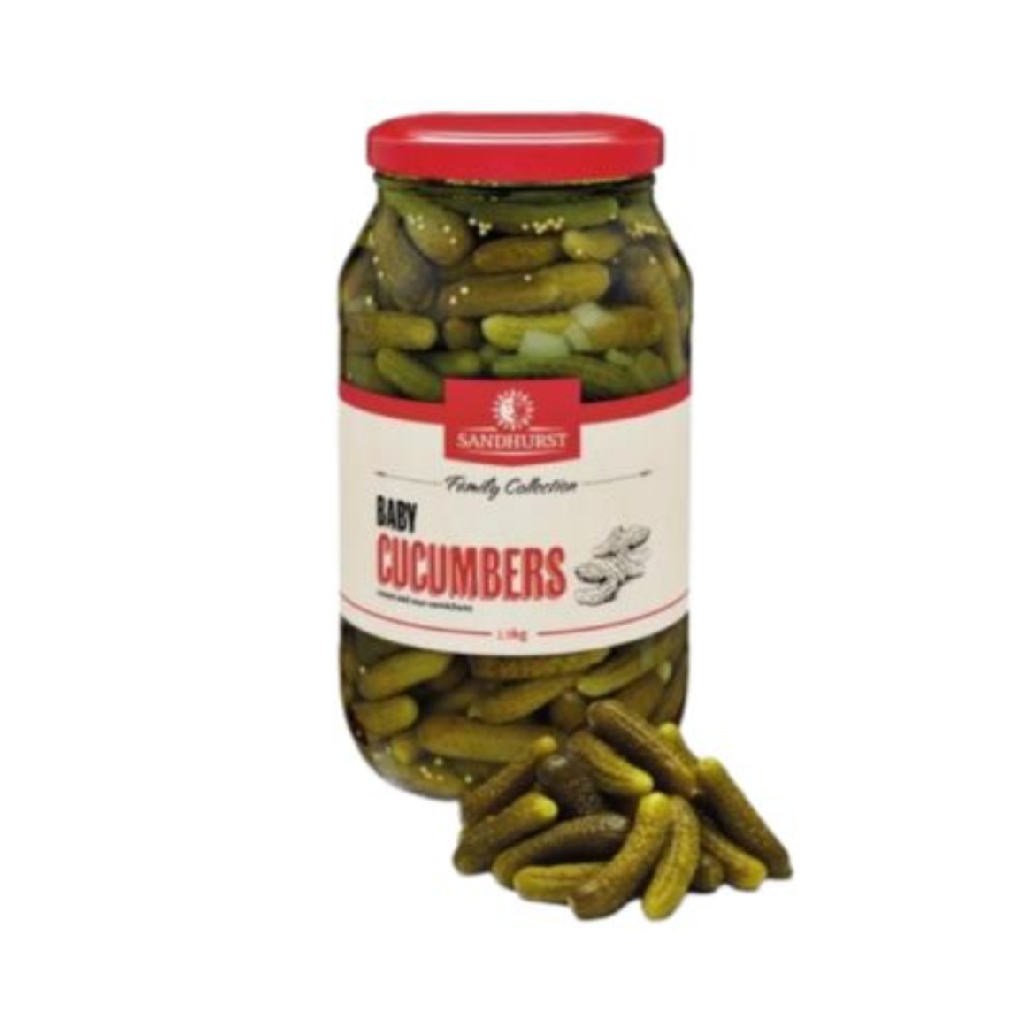 图片 Cornichons Baby Cucumbers 1.9kg-SANDHURST