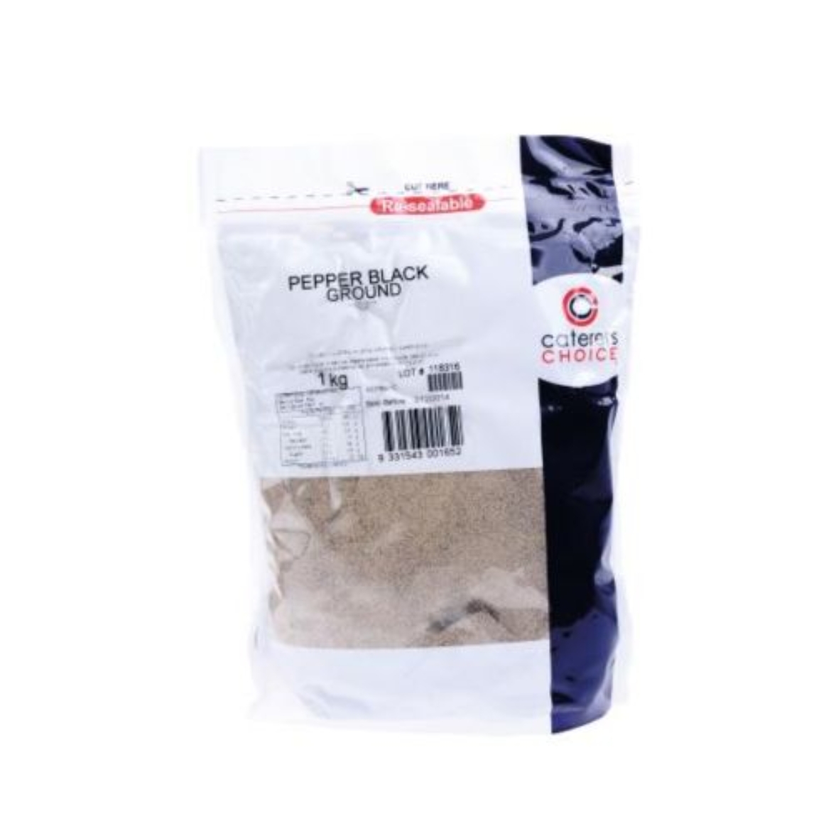 图片 Pepper Black Ground 1kg-CATERERS CHOICE