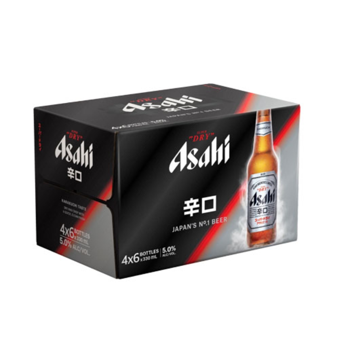 Picture of Beer Super Dry Bottles 4x6x330ml-Asahi