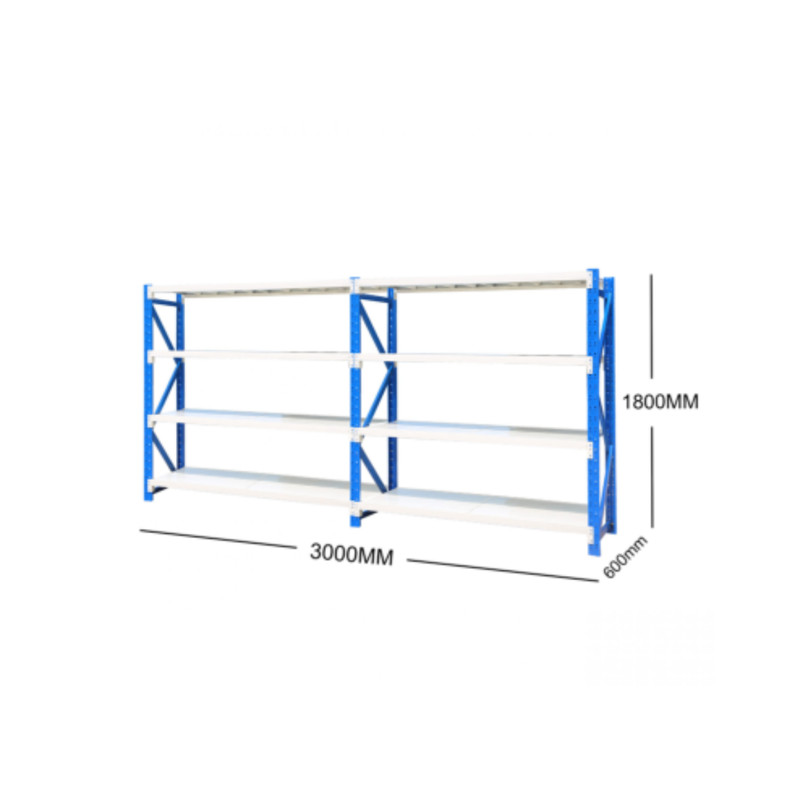 Shelves Racking Metal Steel 3M(L) x 1.8M(H) x 0.6M(D) の画像