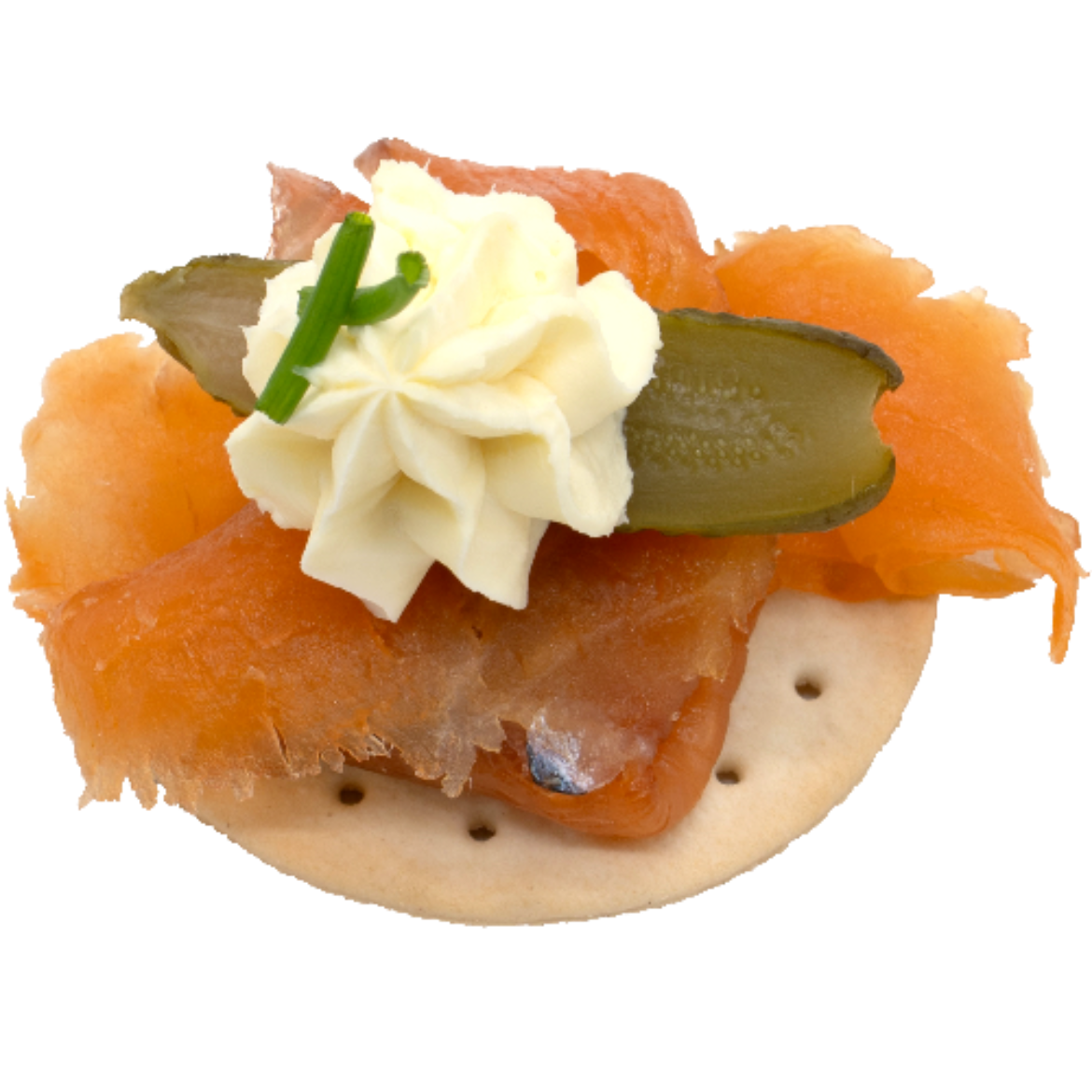 Picture of Smoked Salmon and Cream Cheese with Crackers(1pc)