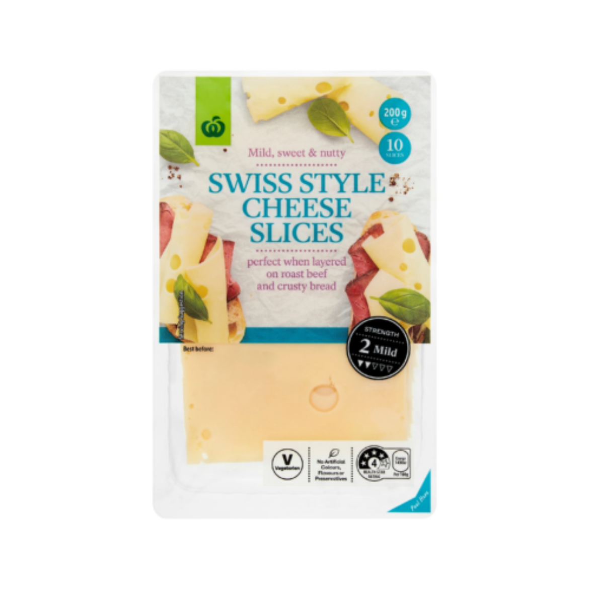Swiss Cheese Slices 200g の画像