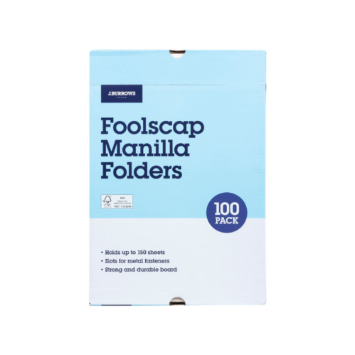 Picture of Folder Foolscap Buff 100 Pack-J.Burrows