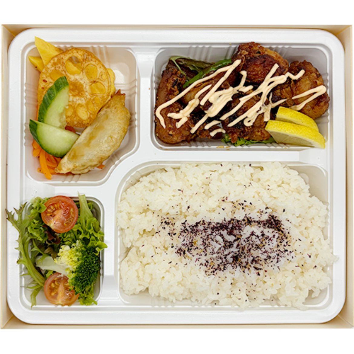图片 Chicken Karaage Bento with Spicy Mayonnaise