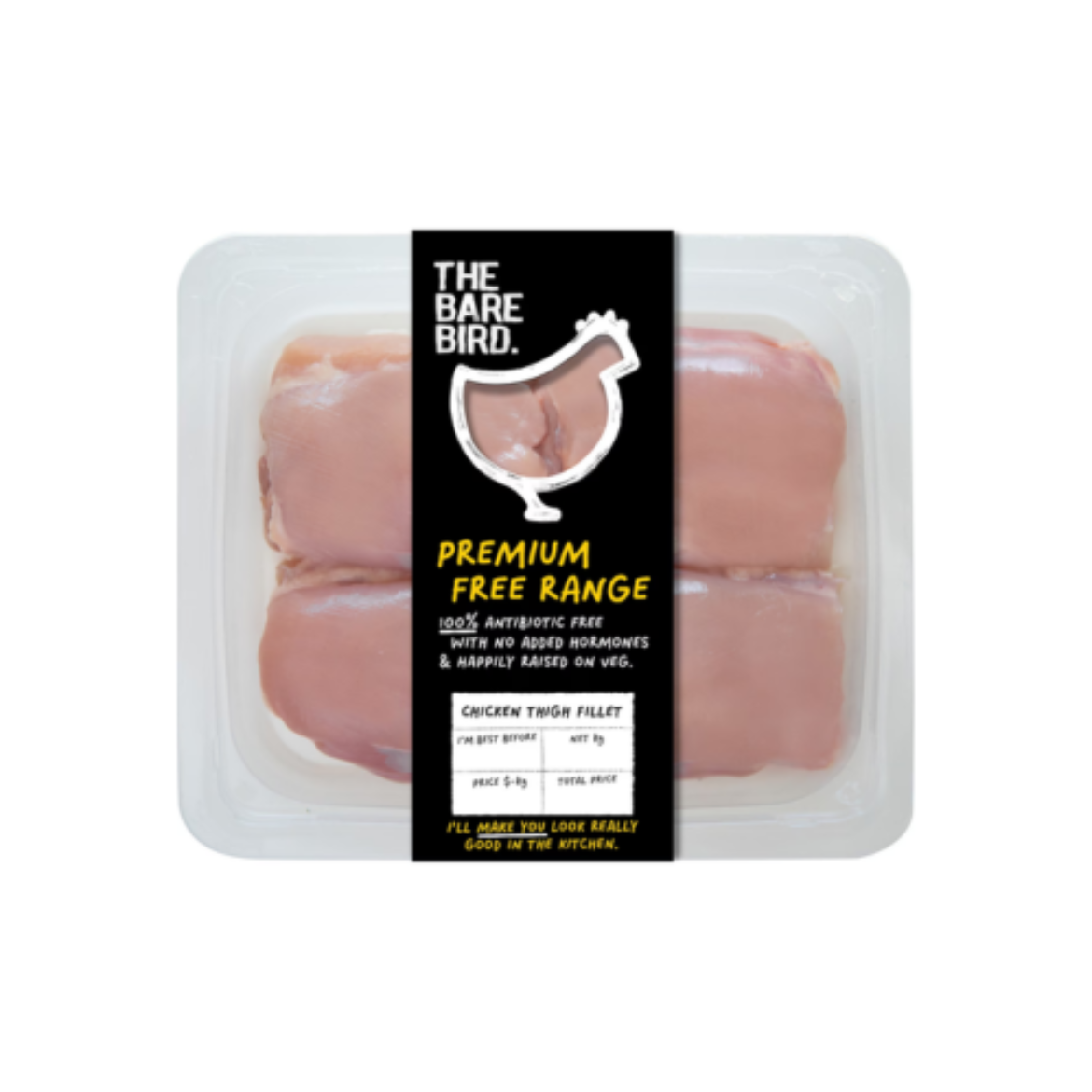 Chicken Thigh Fillets 500g-The Bare Bird の画像