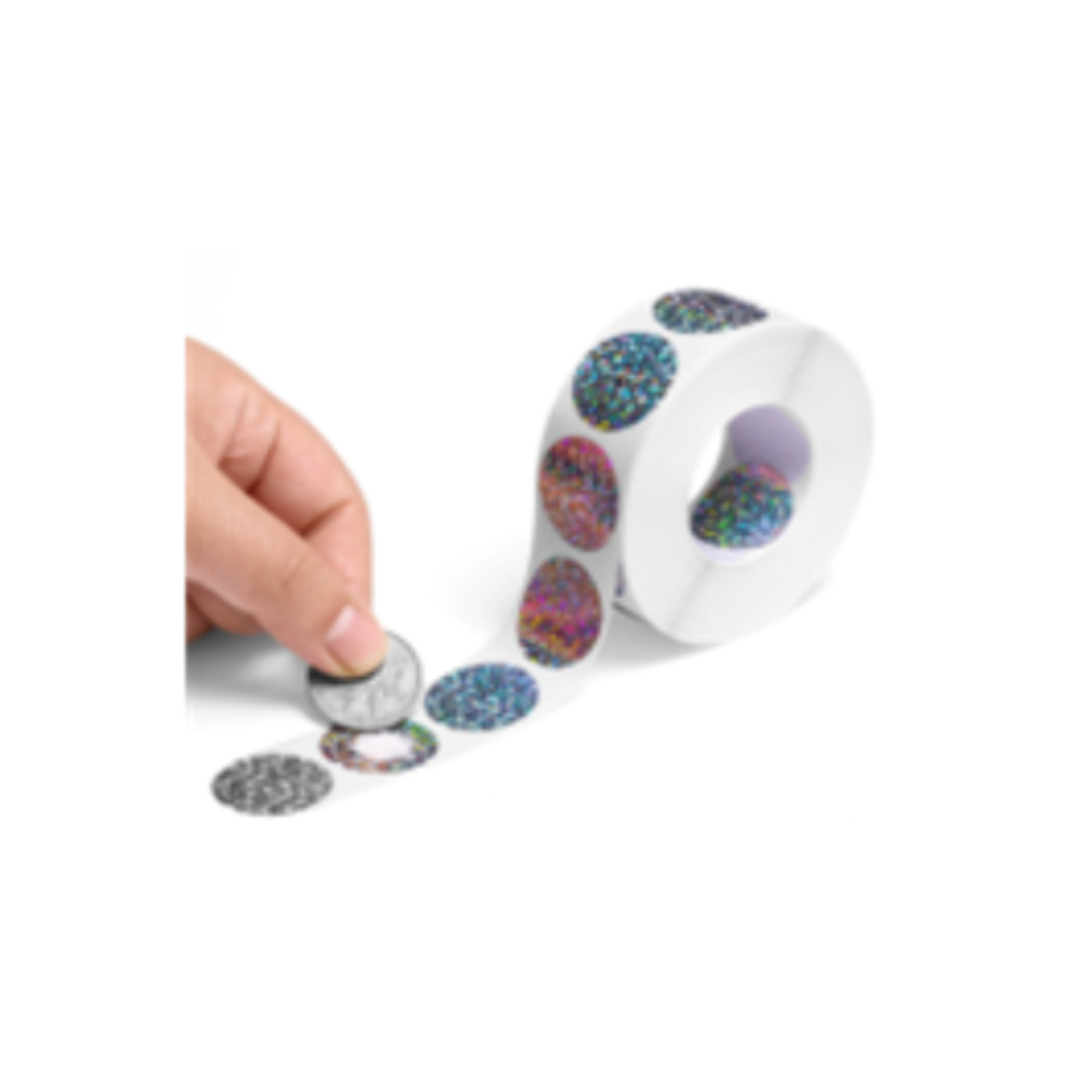 Picture of Scratch-Off Sticker Multi-Color Dark 2.5x2.9cm